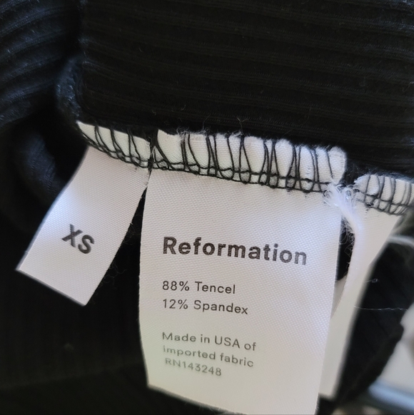 Reformation Alicia Top Black Ribbed XS Corset Bustier Style - Picture 10 of 10